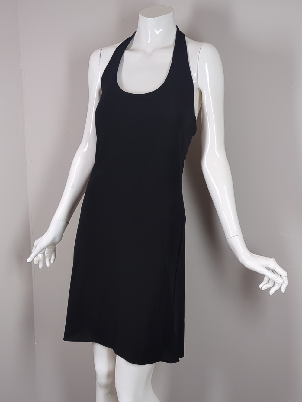 Vintage 90s Women’s Black Halter Dress